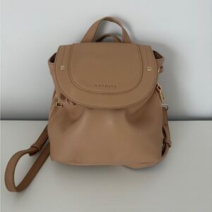Sophiya Tan Leather Backpack (Small)